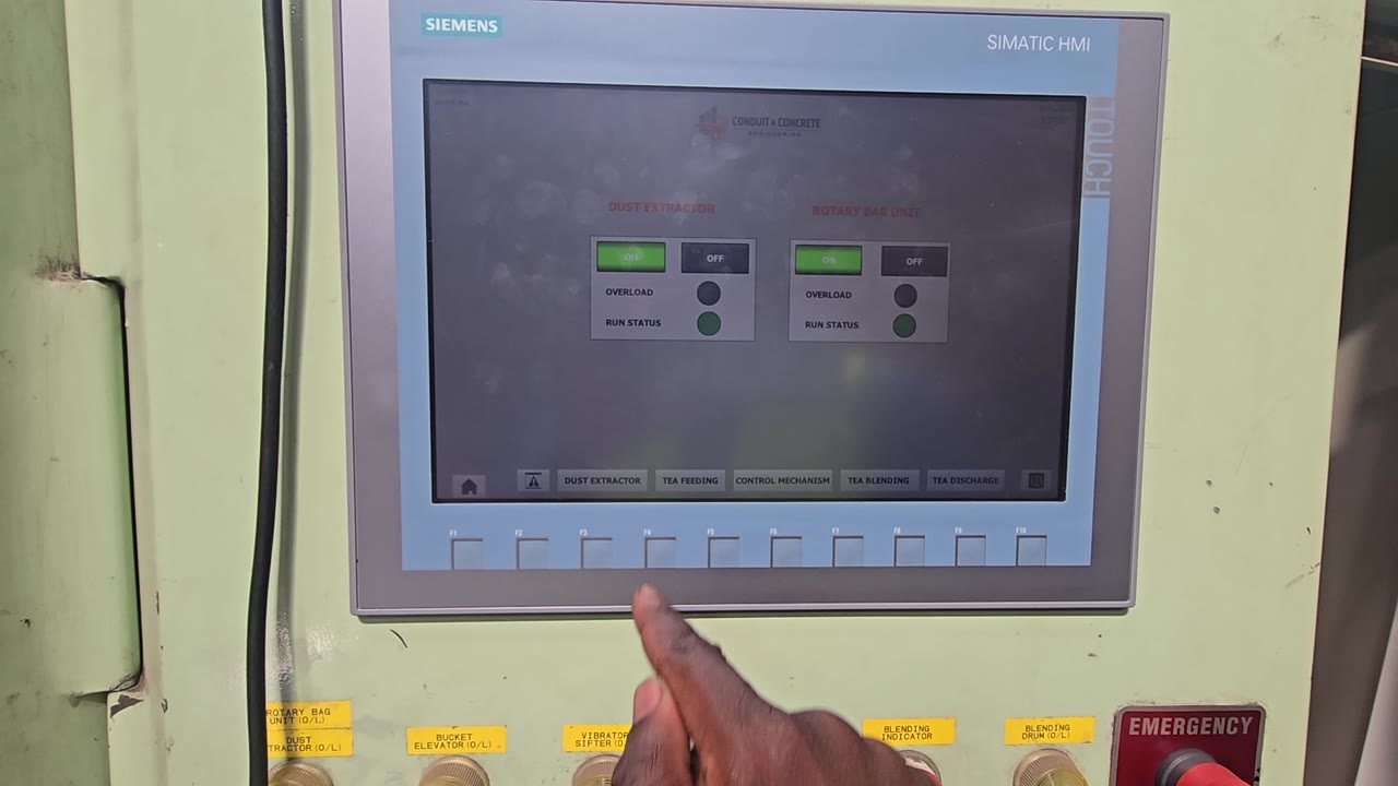 Operator touch-screen HMI on the new control panel